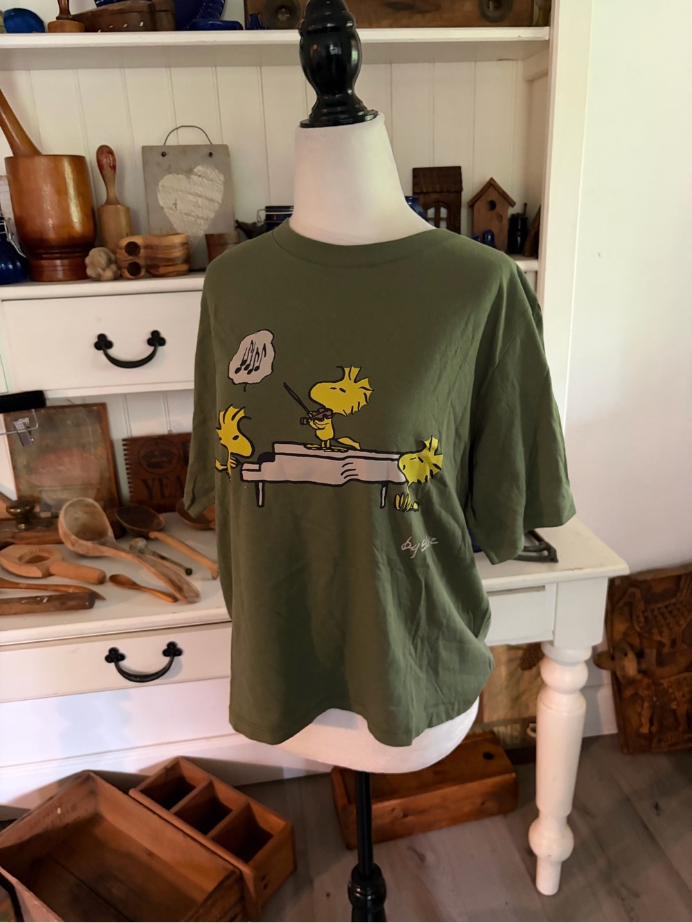 Uniqlo Olive Green Woodstock Graphic Tee